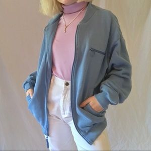 cornflower blue fleece lined sweatshirt